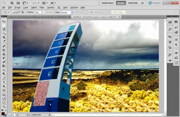 Creation of LeaningTower of Unknown Desert: Step 3